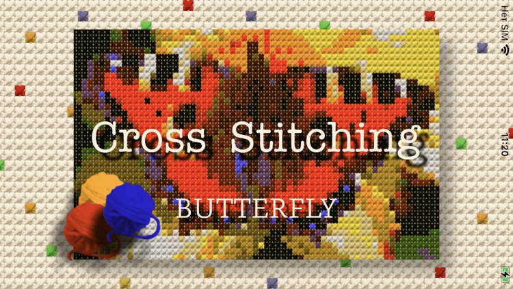 Cross Stitching Butterfly