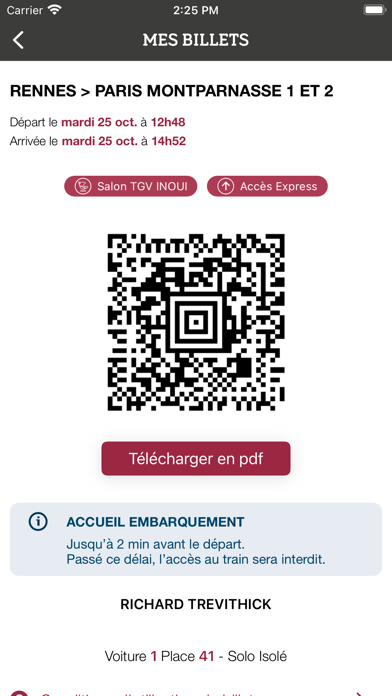 Screenshot #3 pour TGV INOUI PRO