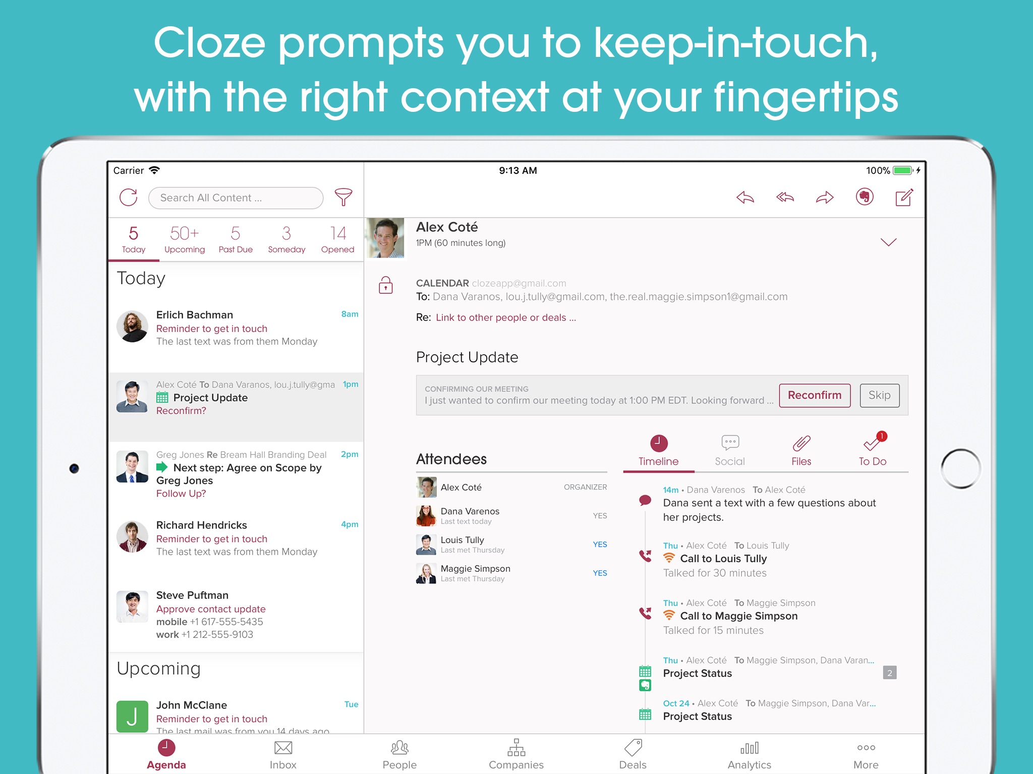 Cloze Relationship Management screenshot 2