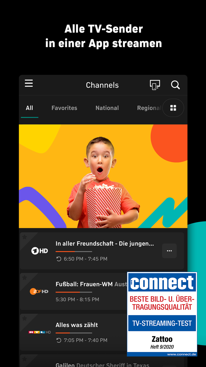 Zattoo  TV Streaming App