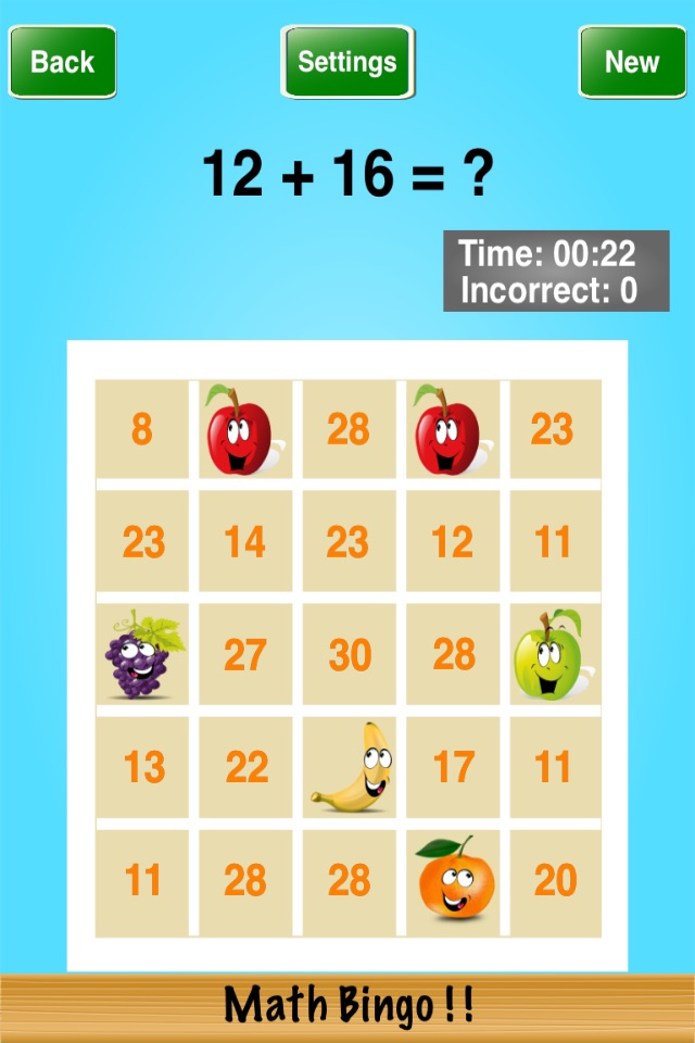 Math Bingo ! ! screenshot 3