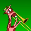 Red Giraffe Plays Trombone