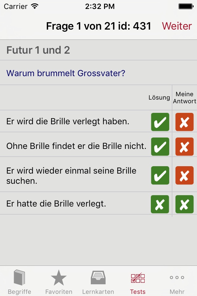 Grammatik 7 bis 10 screenshot 4