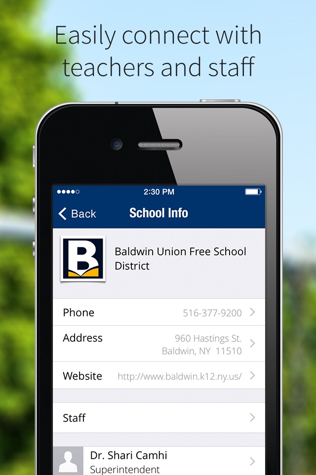 Baldwin School District screenshot 2