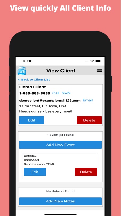 Cloud CRM - Client Records App