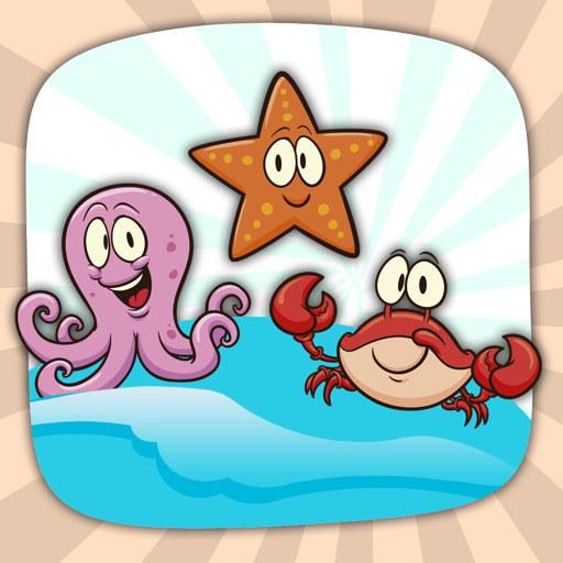 Color aquatic and sea animals Icon
