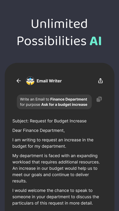 AI Chatbot - Open Chat Writer Screenshot