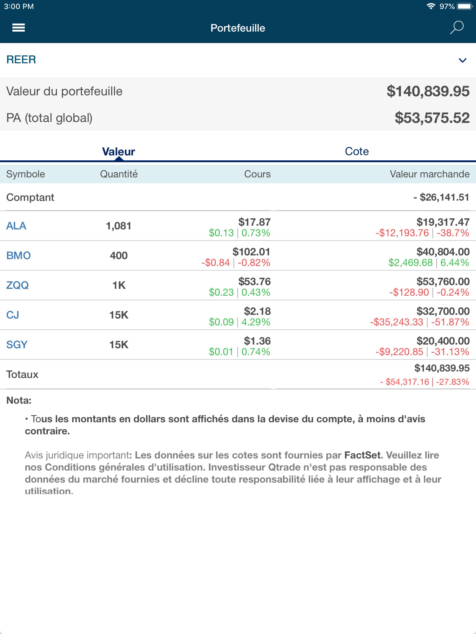Qtrade Direct Investing screenshot 2