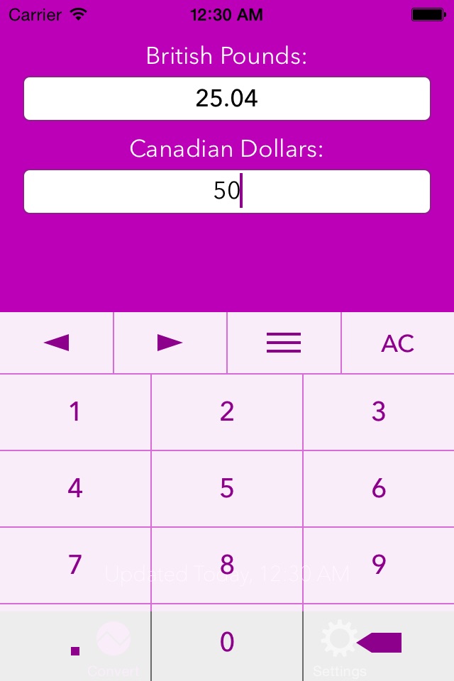 Canadian Dollars To UK Pounds screenshot 2