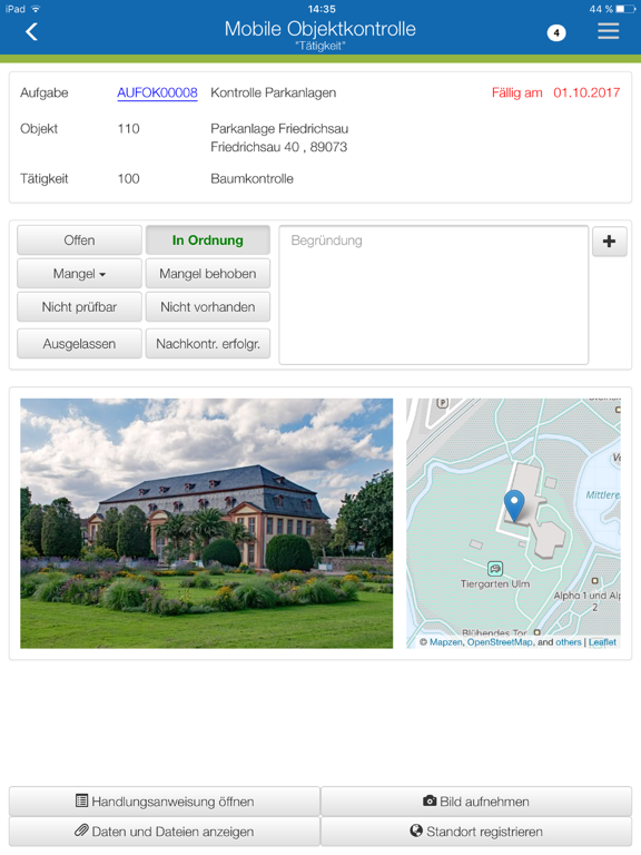 Mobile Objektkontrolle screenshot 3