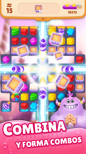 Sweet Crunch: Juegos Match-3 captura de pantalla 2