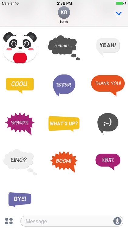 Panda Emoji Stickers for iMessage