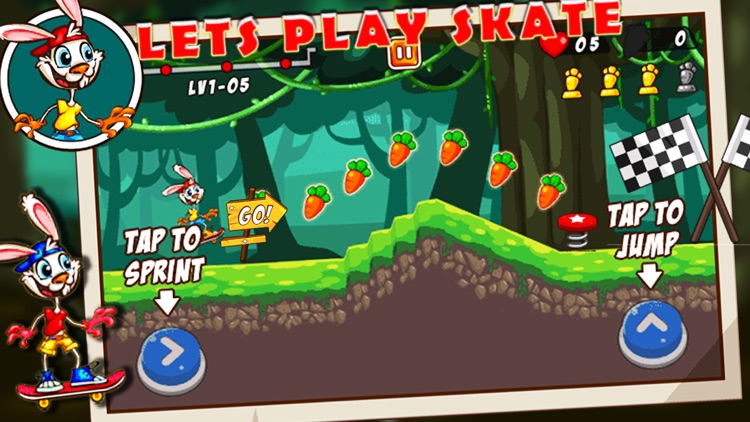 Play Rabbit Skater Dash -True Skating Champ Run!