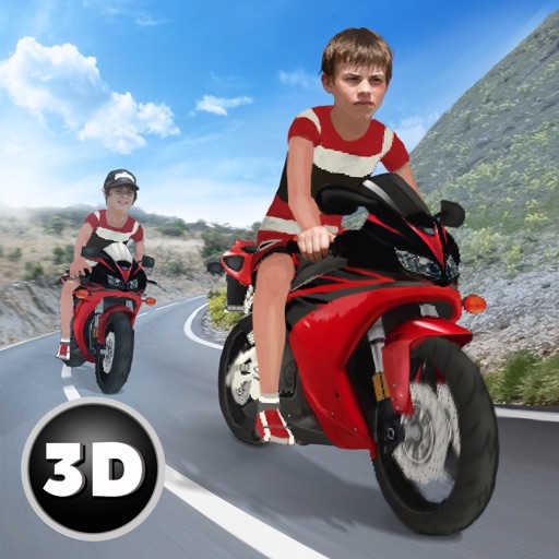 Crazy Kids Motorcycle Highway Race iOS App