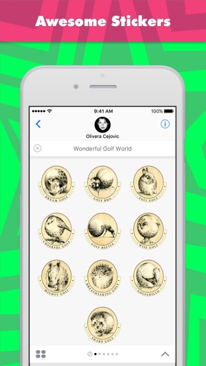 Wonderful Golf World贴纸，设计：Olivera GolfArt(圖1)-速報App