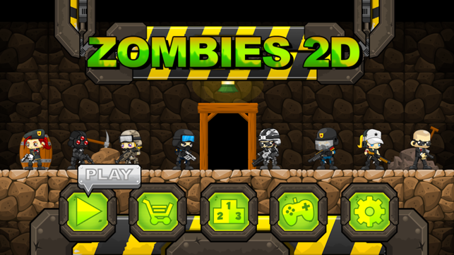 Zombies 2D - Run & Gun Games