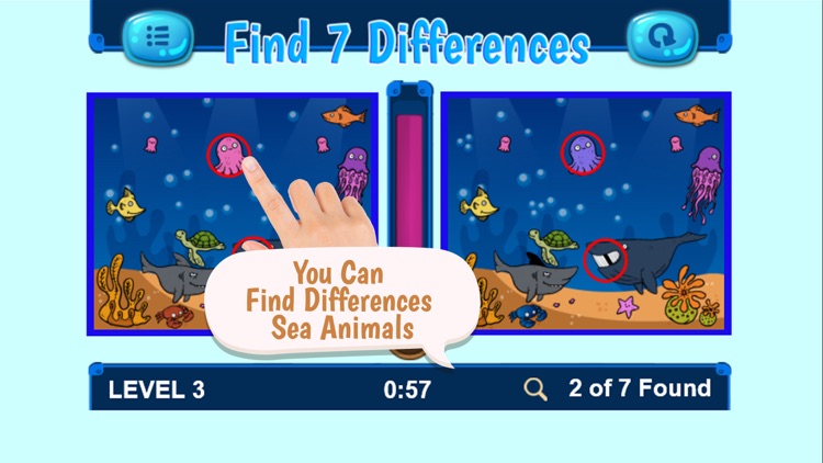 Zoo Animal Find Differences Puzzle Game