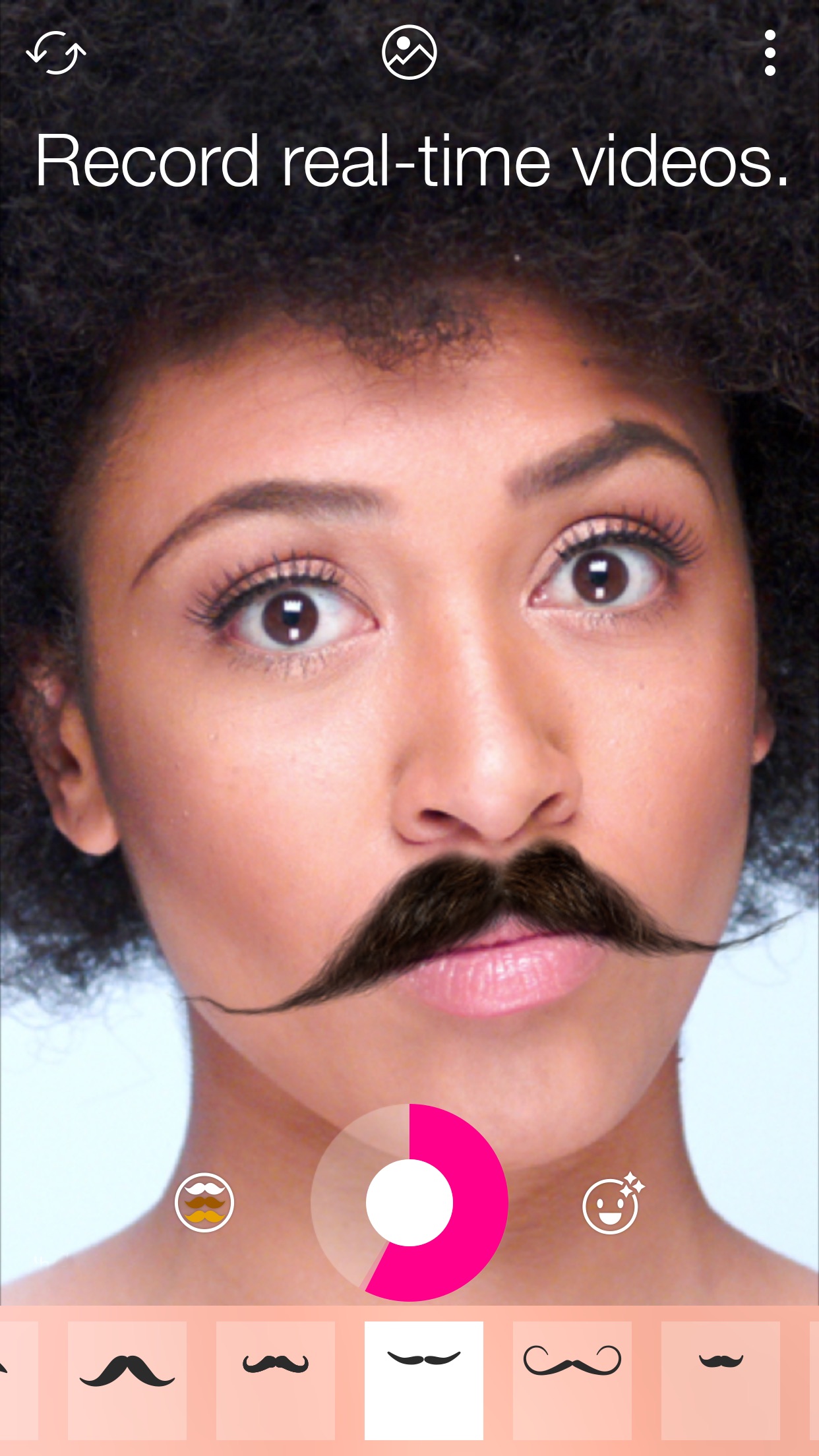 Screenshot do app Stacheify - Mustache face app