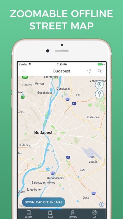 Budapest Travel Guide with Offline Street Map