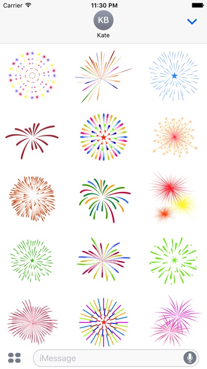 Animated Fireworks Party for iMessage