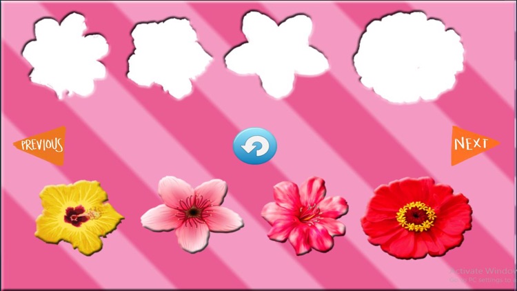 Fun Learning Flower Shapes Sorting game for kids