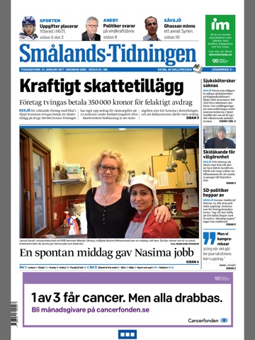 Smålands-Tidningen e-tidning screenshot 2