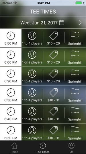 Springhill Golf Tee Times(圖3)-速報App