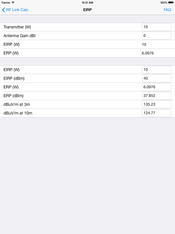 RF Link Calc - náhled
