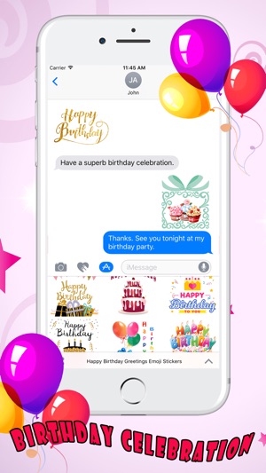 Happy Birthday Greetings Emoji Stickers(圖3)-速報App