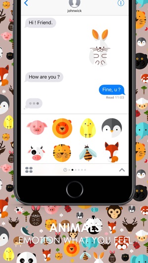 Animals Flat Stickers for iMessage(圖2)-速報App