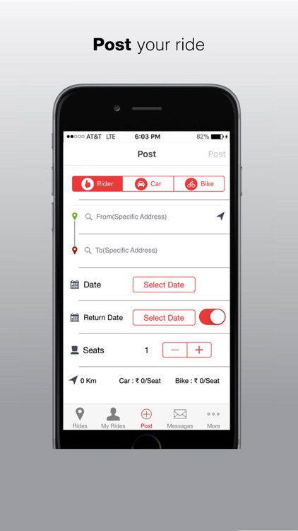 sRide - Carpooling App