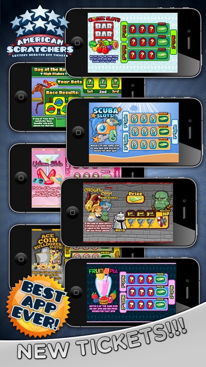 American Scratchers Lottery Scratch Off Tickets