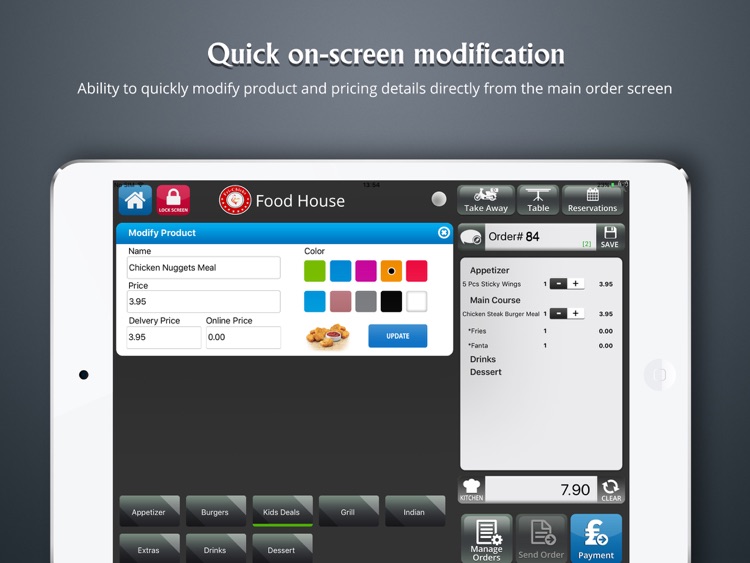 Just eMenu iPad Point of Sale (POS)