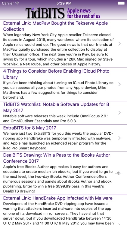 TidBITS News