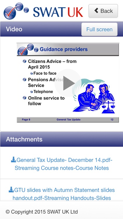 SWAT UK Webinar Recordings