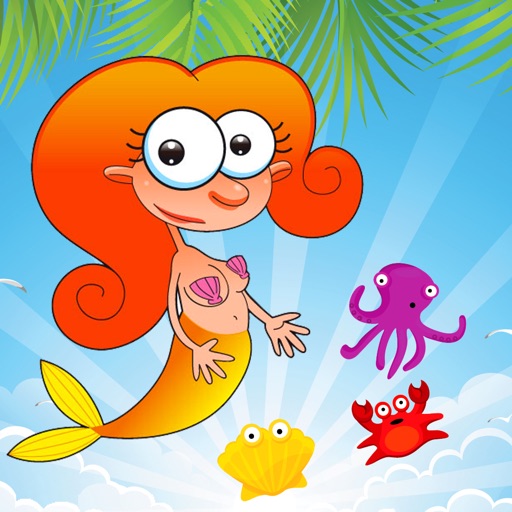 Puzzles Match 3 Mermaid and Sea Animals Icon