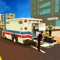 People are injured by a road accident drive your ambulance to save them