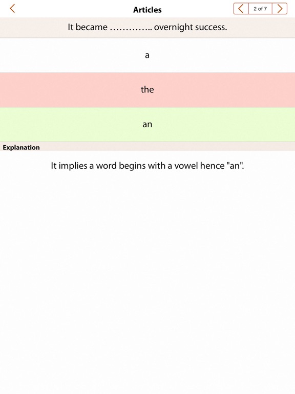 Grammar Express: Articles Lite screenshot 4