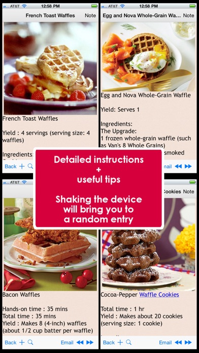 amazing waffle recipes app ipod iphone ipad and itunes are screenshots