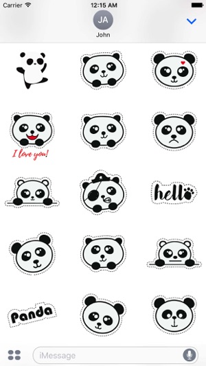 Cute Panda Love Sticker Pack(圖5)-速報App