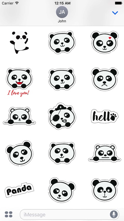 Cute Panda Love Sticker Pack screenshot-4