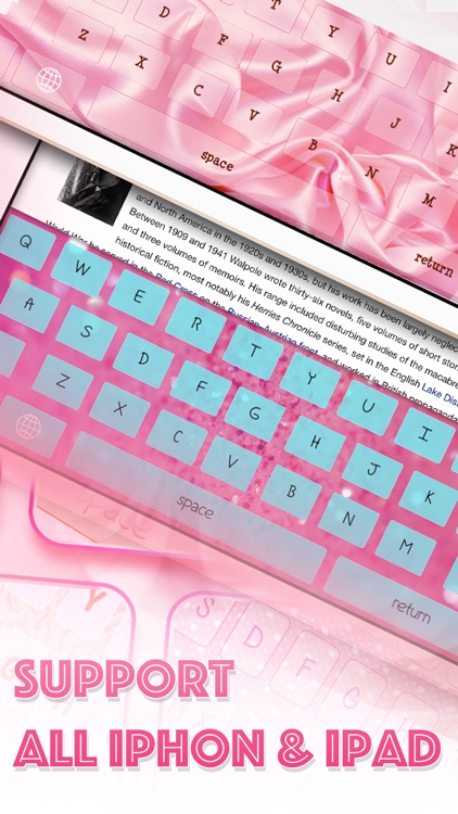 Keyboard Color in Pink Design