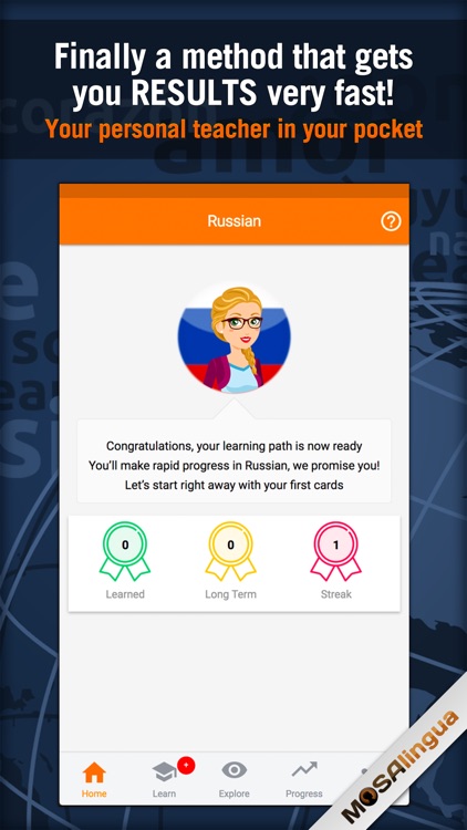 Learn to speak Russian quickly with MosaLingua screenshot-0