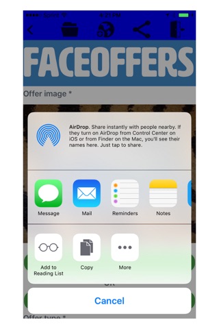 FACEOFFERS Merchant screenshot 3