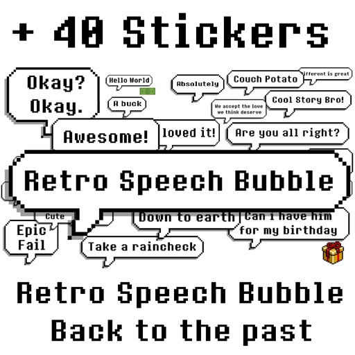 Retro Speech Bubble (Pixel Art)