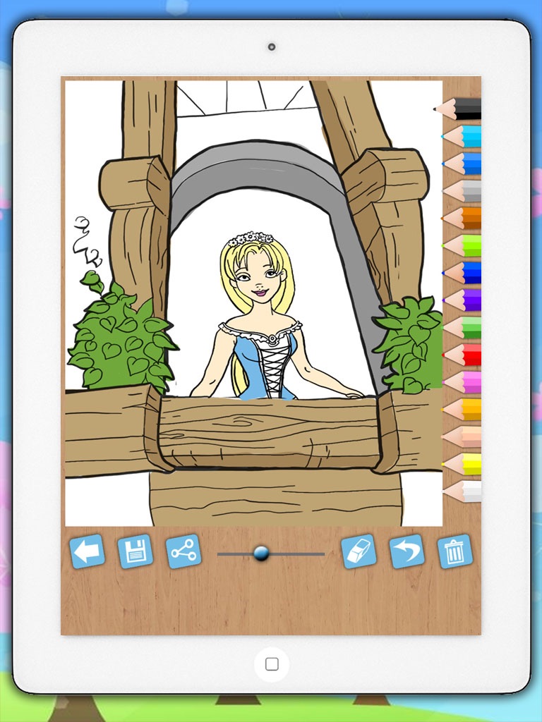 Pintar Rapunzel - colorear princesas con el dedo screenshot 3