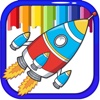 Rocket Cartoon Coloring Pages Games Edition