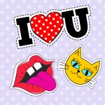 Love - pop art stickers for photos