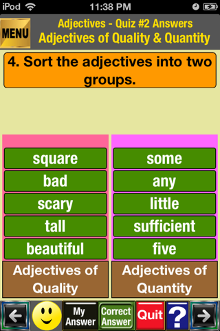easyLearn Adjectives in English Grammar screenshot 4