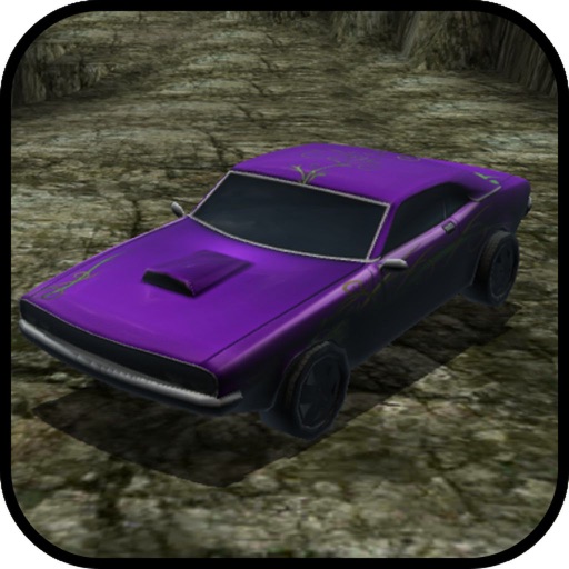 Purple Car Racing Icon